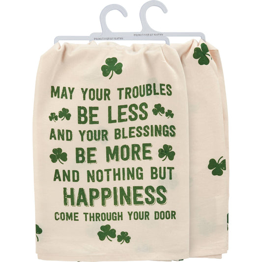 Nothing But Happiness Kitchen Towel - Primitives by Kathy