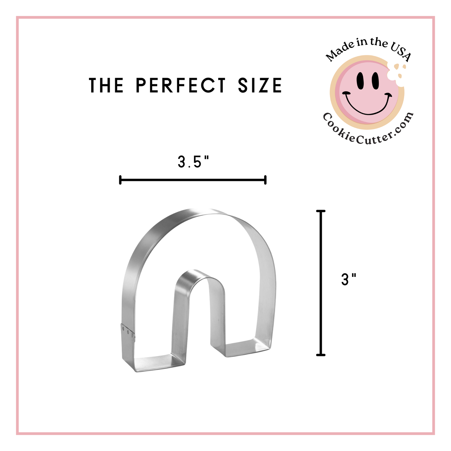 Rainbow/ Horseshoe Cookie Cutter, 3"