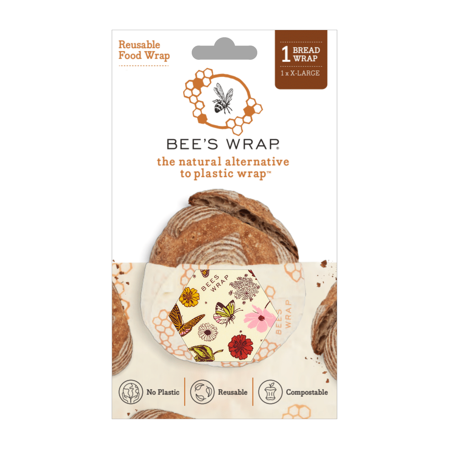 Meadow Magic Print- Bee’s Wrap® Beeswax Reusable Bread Wrap