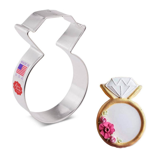 Diamond Ring Cookie Cutter, 3.75"- Ann Clark