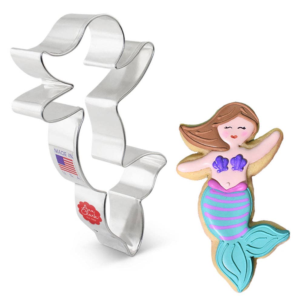 Mermaid Cookie Cutter (4.5")- Ann Clark