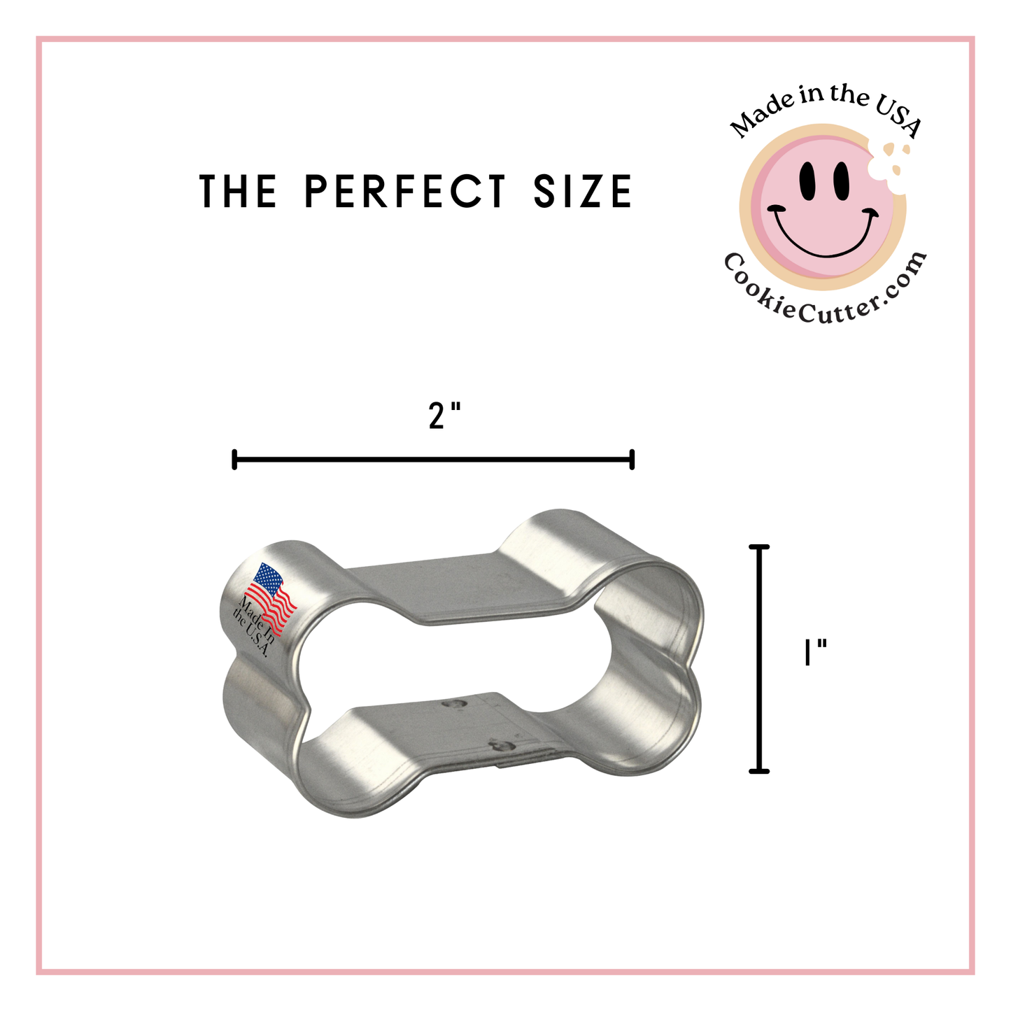 2" Dog Bone Cookie Cutter