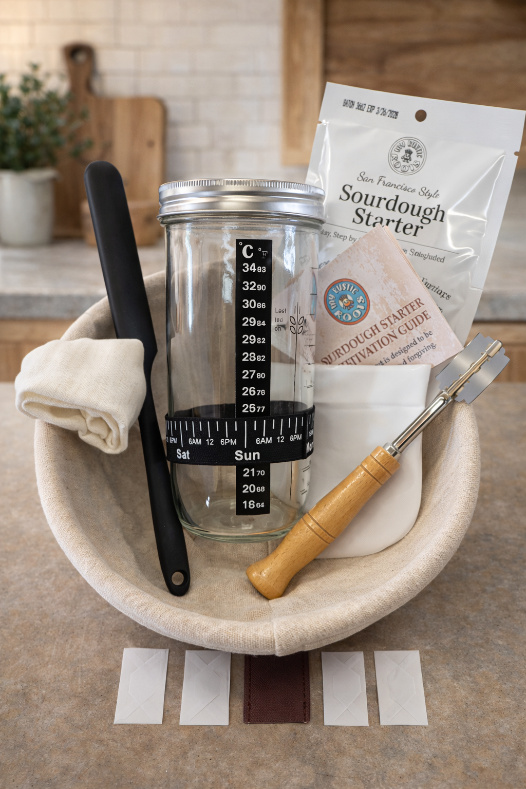 All-in-One Sourdough Starter Kit with Starter - My Rustic Roots
