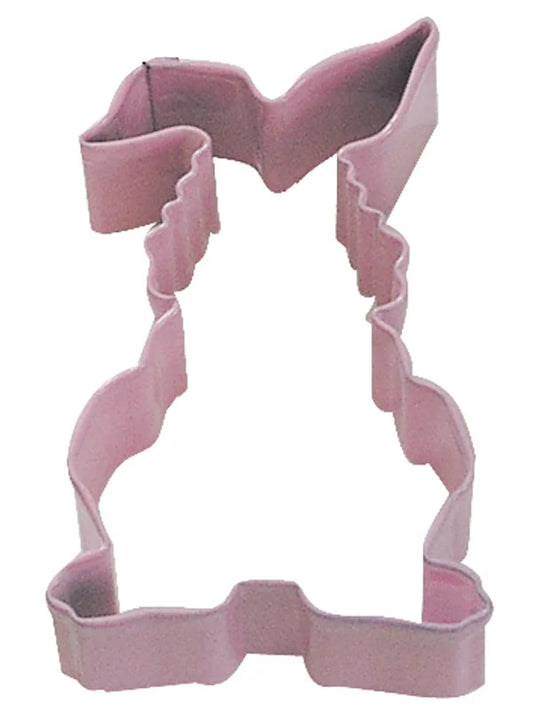 Floppy Ear Bunny Cookie Cutter, Pink Polyresin, 3.5"- R&M