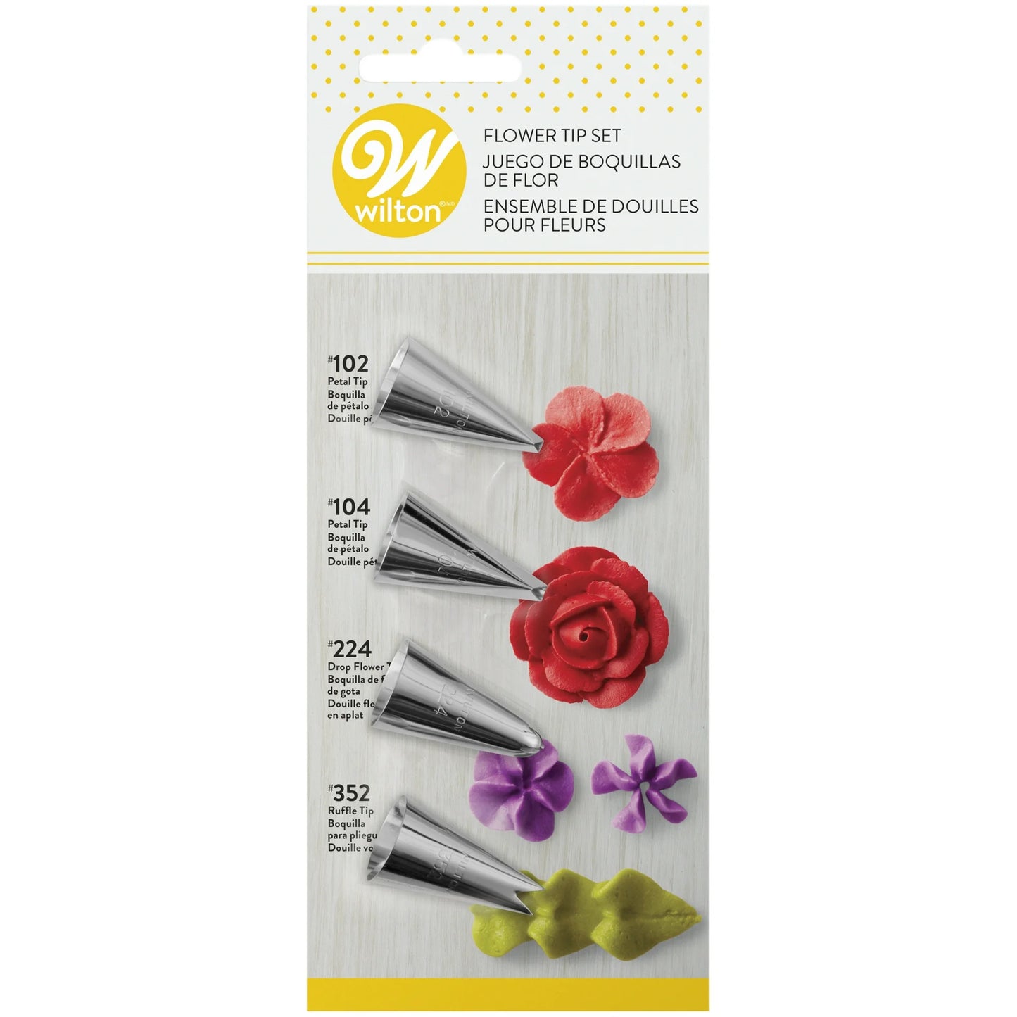4 Piece Flower Tip Set