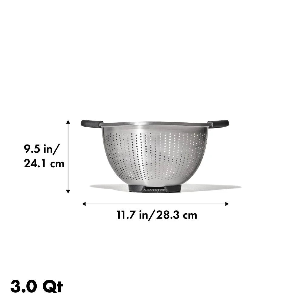 Stainless Steel Colander, 3 qt- OXO