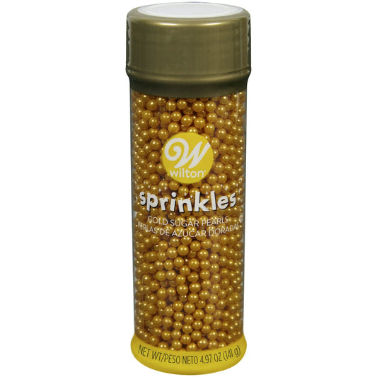 Gold Sugar Pearls Sprinkles- Wilton