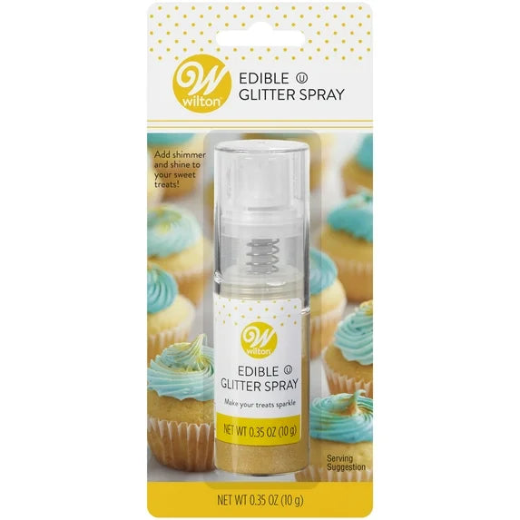 Edible Glitter Spray, gold- Wilton