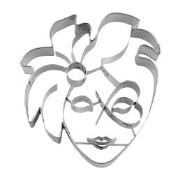 Fancy Lady Mask with Embossed Details Cookie Cutter,