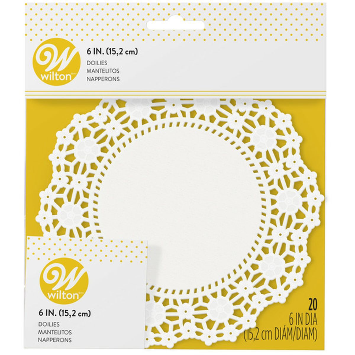 6" Doilies, 20 count- Wilton