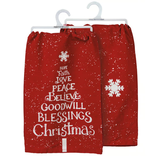 Love Peace Blessings Towel - Primitives By Kathy