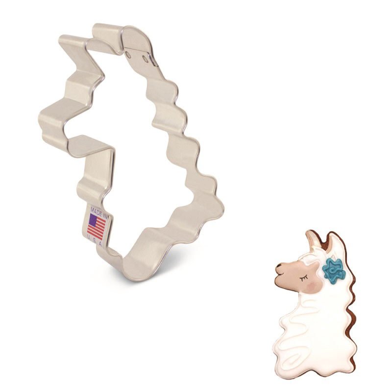 Llama Head Cookie Cutter, 4"- Ann Clark