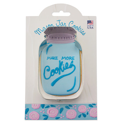 Mason Jar 4.5" Carded Cookie Cutter - Ann Clark