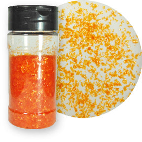 Orange Edible Glitter Flakes