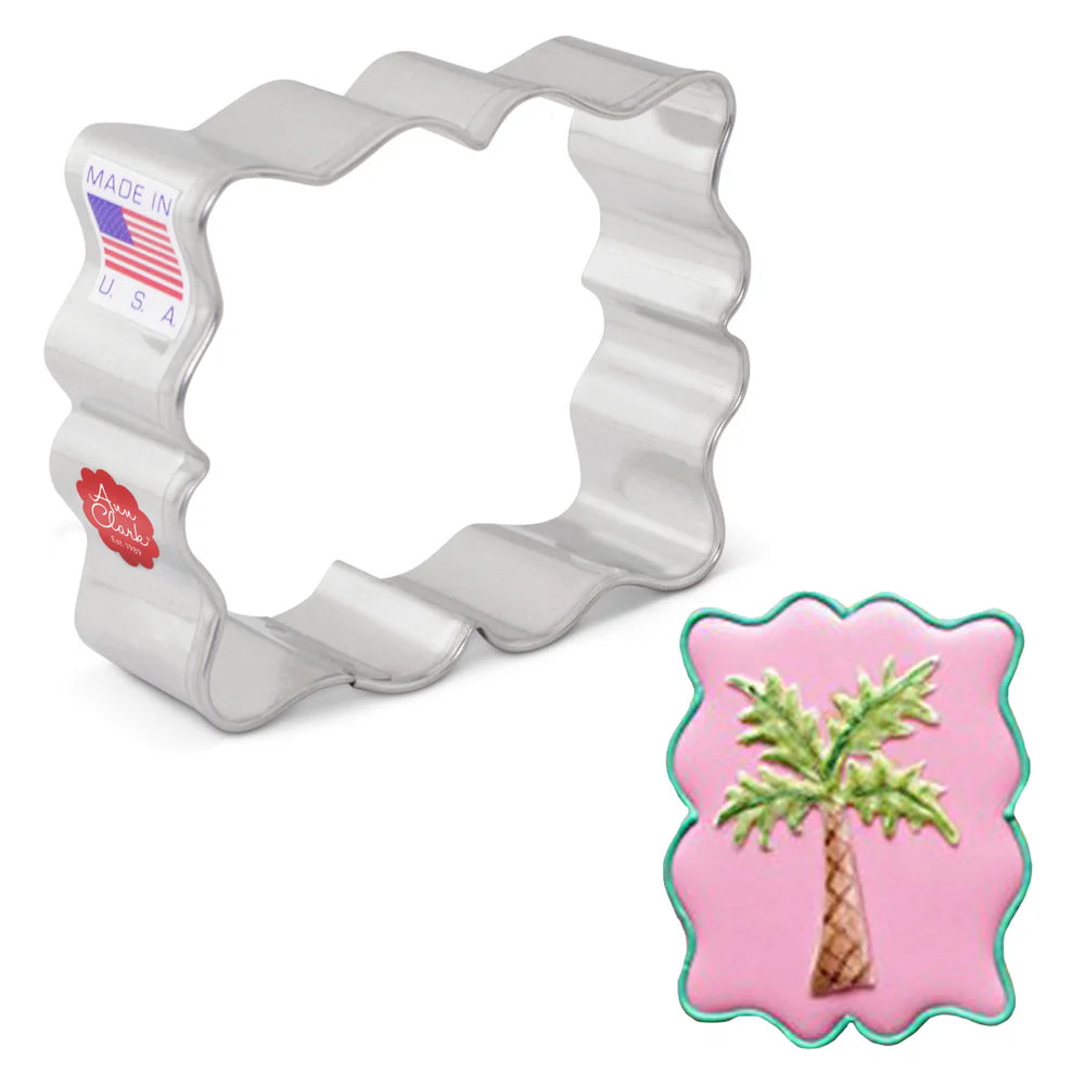 Small Fancy Plaque Cookie Cutter 2 7/8" - Ann Clark