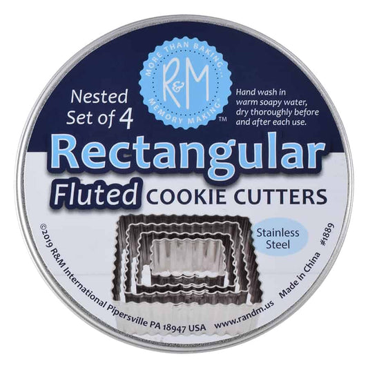 Fluted Rectangle 4 PC Cookie Cutter Set