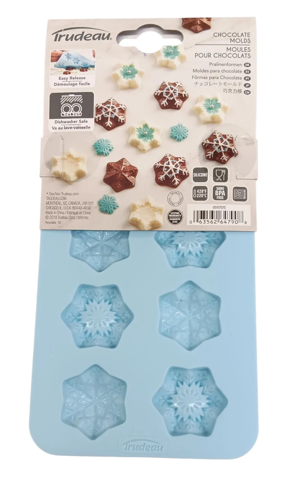 Snowflake Silicone Mold, set of 2- Trudeau