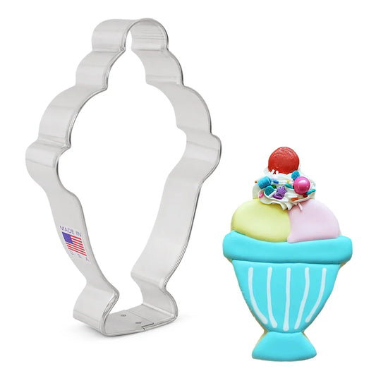 Ice Cream Sundae Cookie Cutter, 5"- Ann Clark