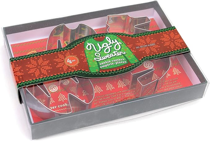 Ugly Sweater 4 pc Cookie Cutter Set - Fox Run
