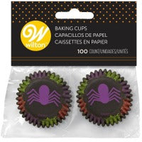 Spider and Web Mini Baking Cups 100 count- Wilton