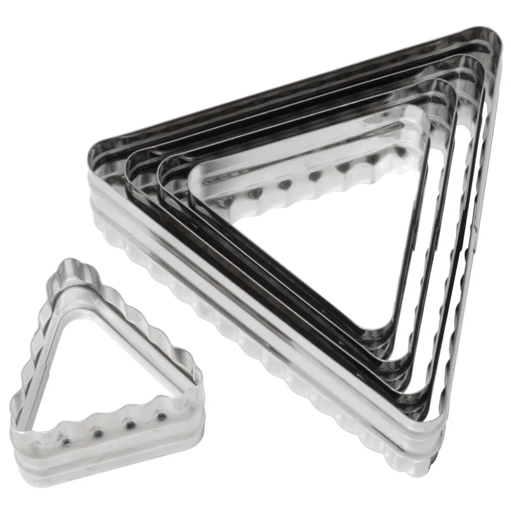 Triangle Crinkled 6 PC Cookie Cutter Set - Fox Run