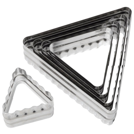 Triangle Crinkled 6 PC Cookie Cutter Set - Fox Run